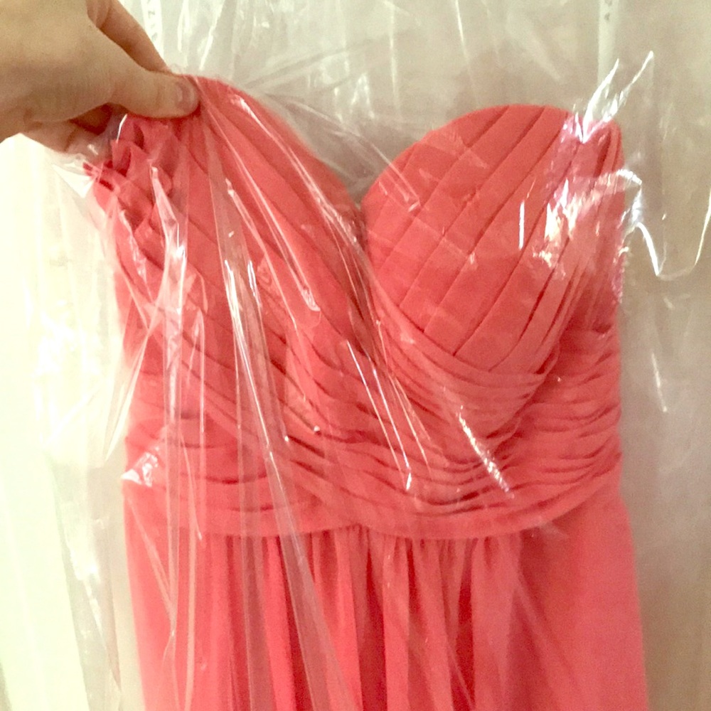 Freshly dry cleaned bridesmaid dress!